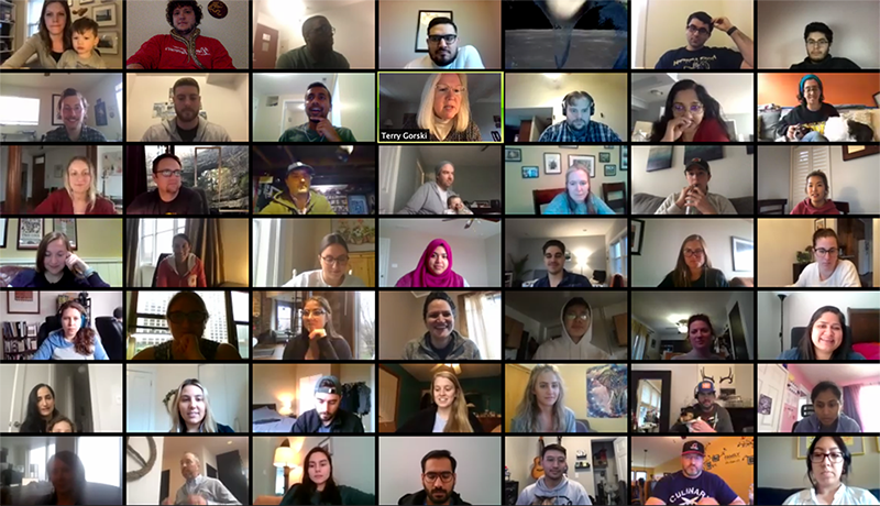 Full company remote meeting